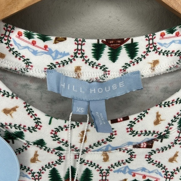 Hill House The Charlotte Sleep Tee Organic Cotton Short Sleeve in Ski Chalet NWT - Picture 3 of 6